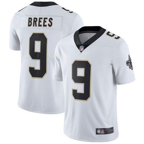Men New Orleans Saints Limited White Drew Brees Road Jersey NFL Football #9 Vapor Untouchable Jersey->new orleans saints->NFL Jersey